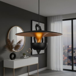 Opviq Tay - 15760 Lámpara de araña de metal negra